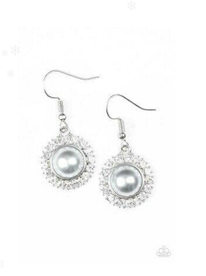 Take A Vow - White Earrings