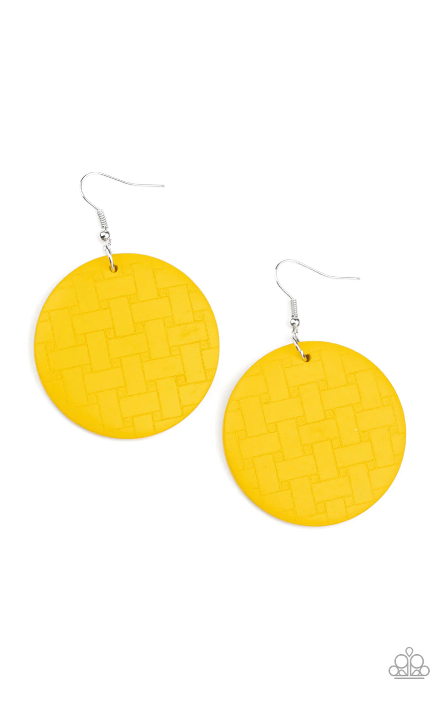 Natural Novelty - Yellow Earrings