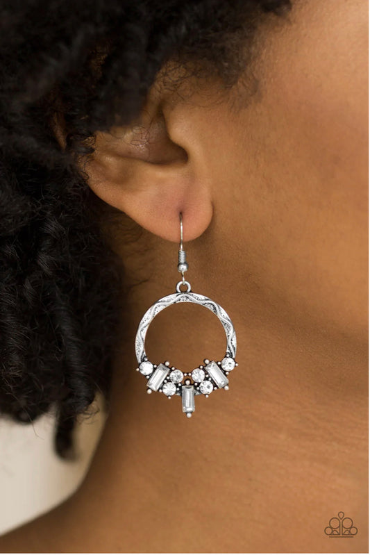 On The Uptrend - White Earrings