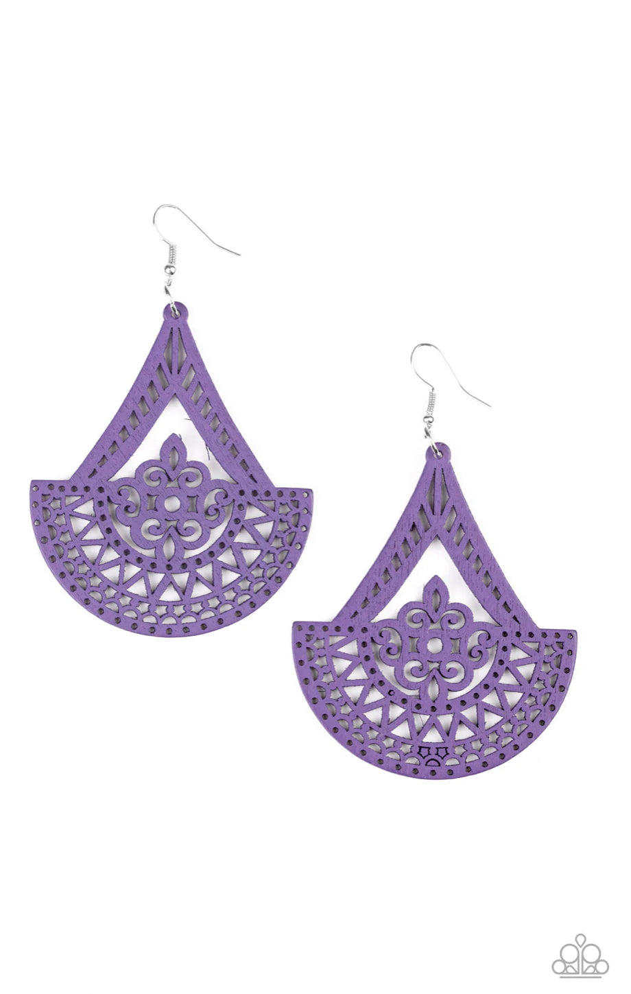 Tiki Sunrise - Purple Earrings