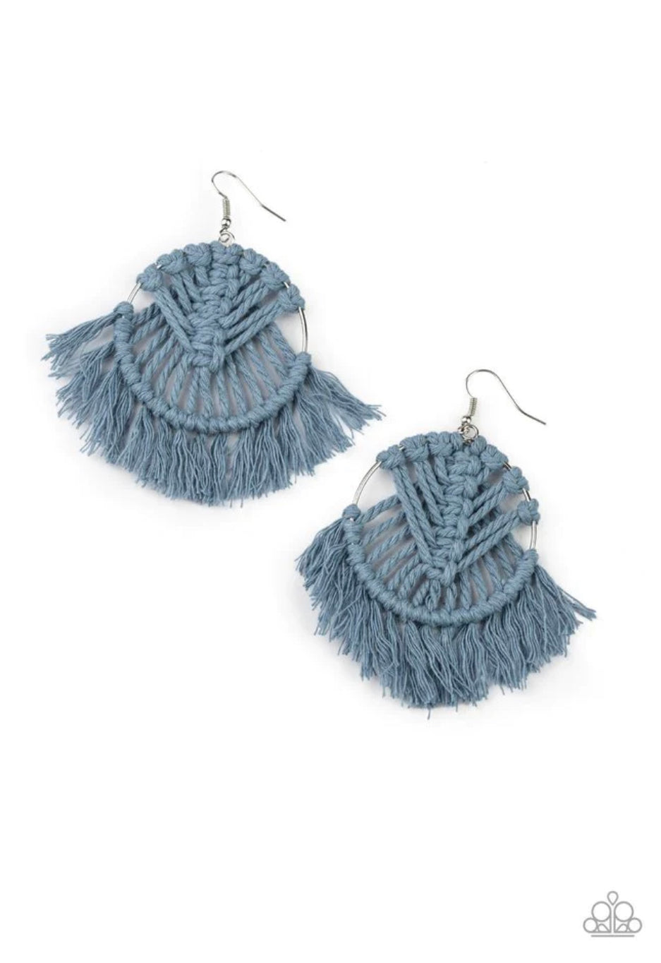 All About MACRAME - Blue Earrings