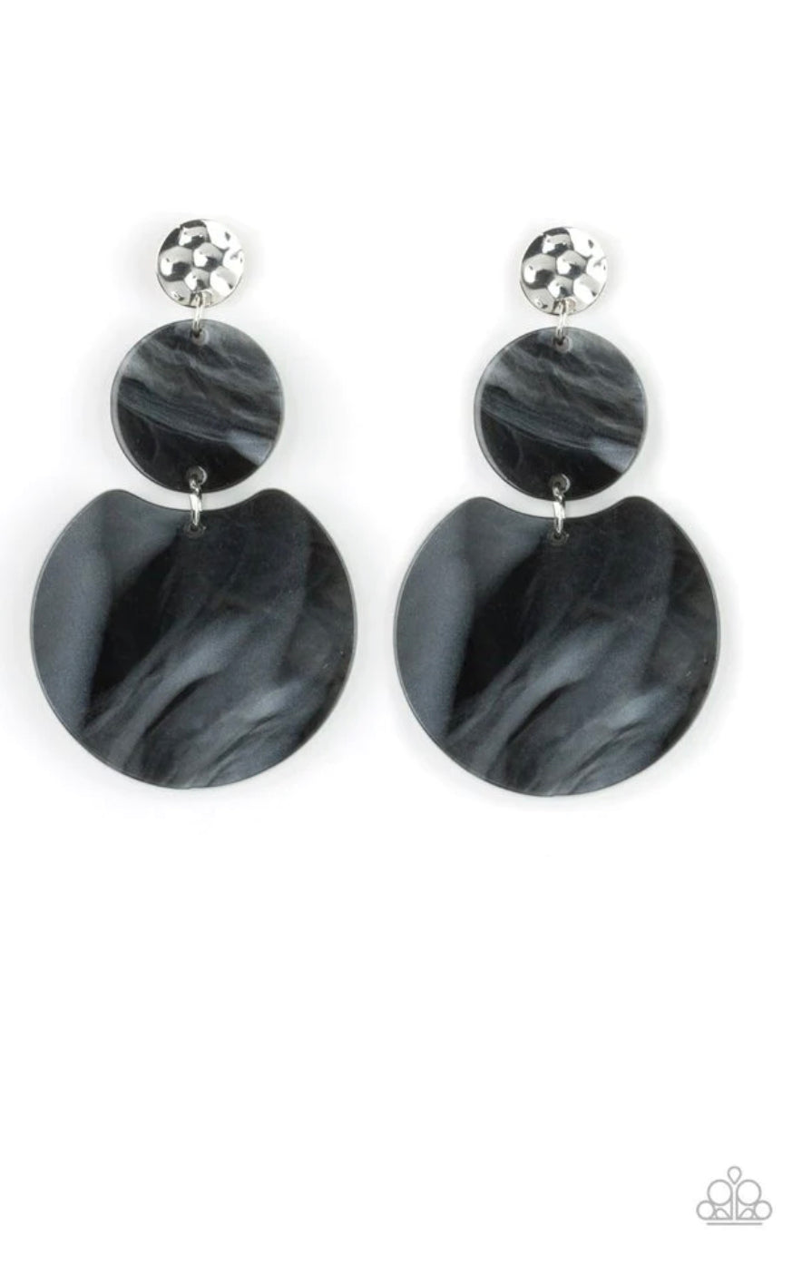 Miami Mariner - Black Earrings