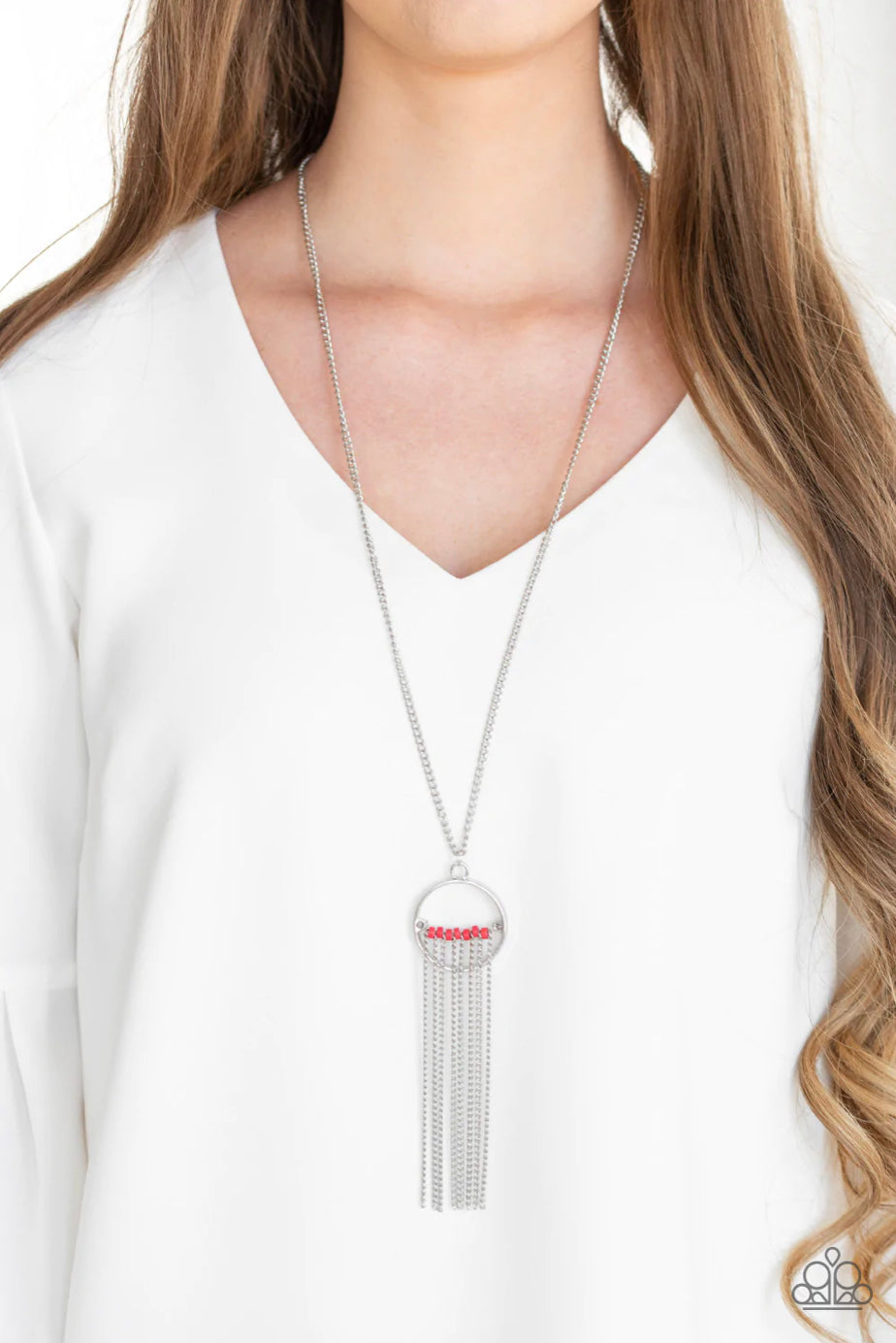 Terra Tassel - Red Necklace