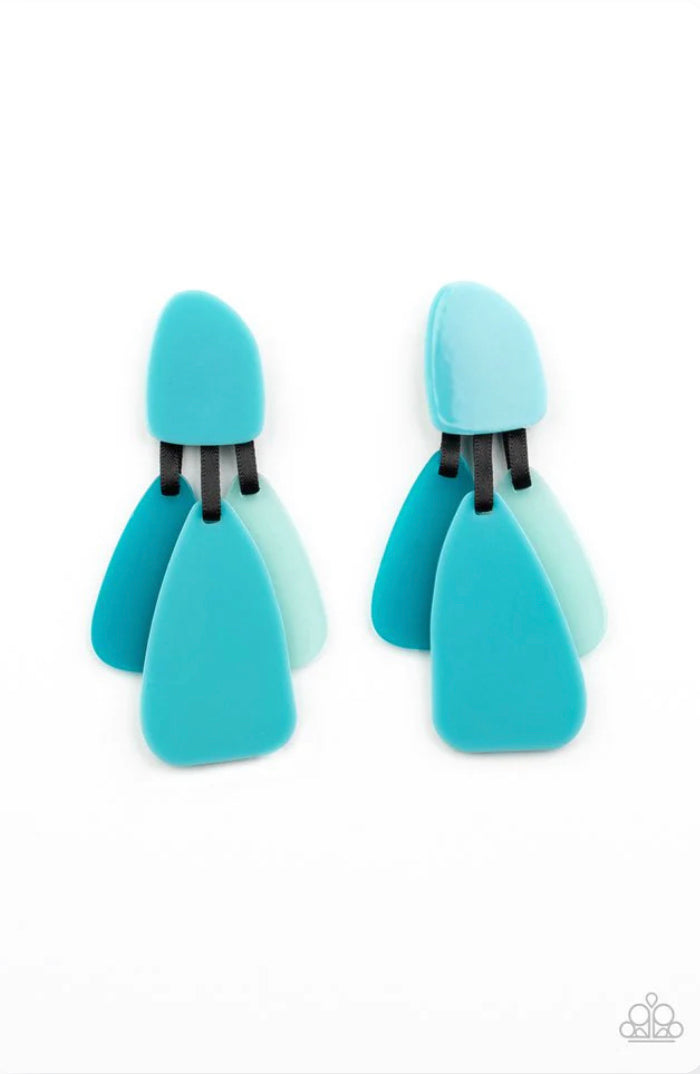 All FAUX One - Blue Earrings