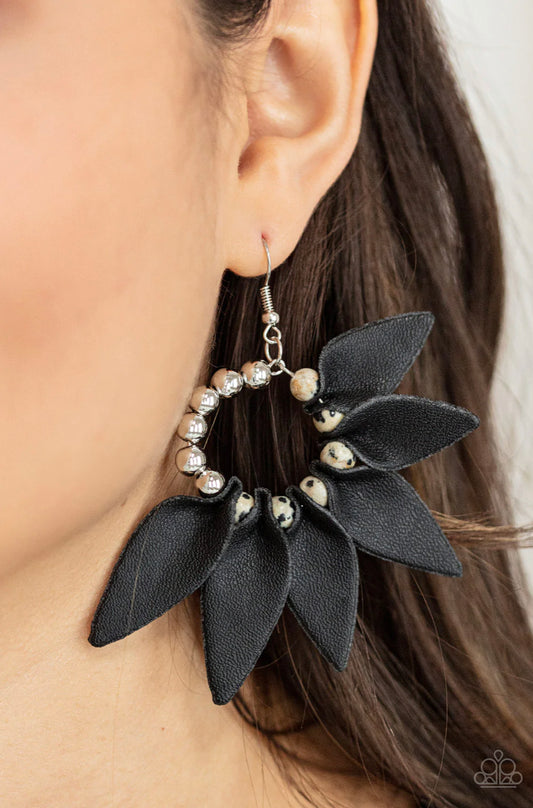 Flower Child Fever - Black Earrings