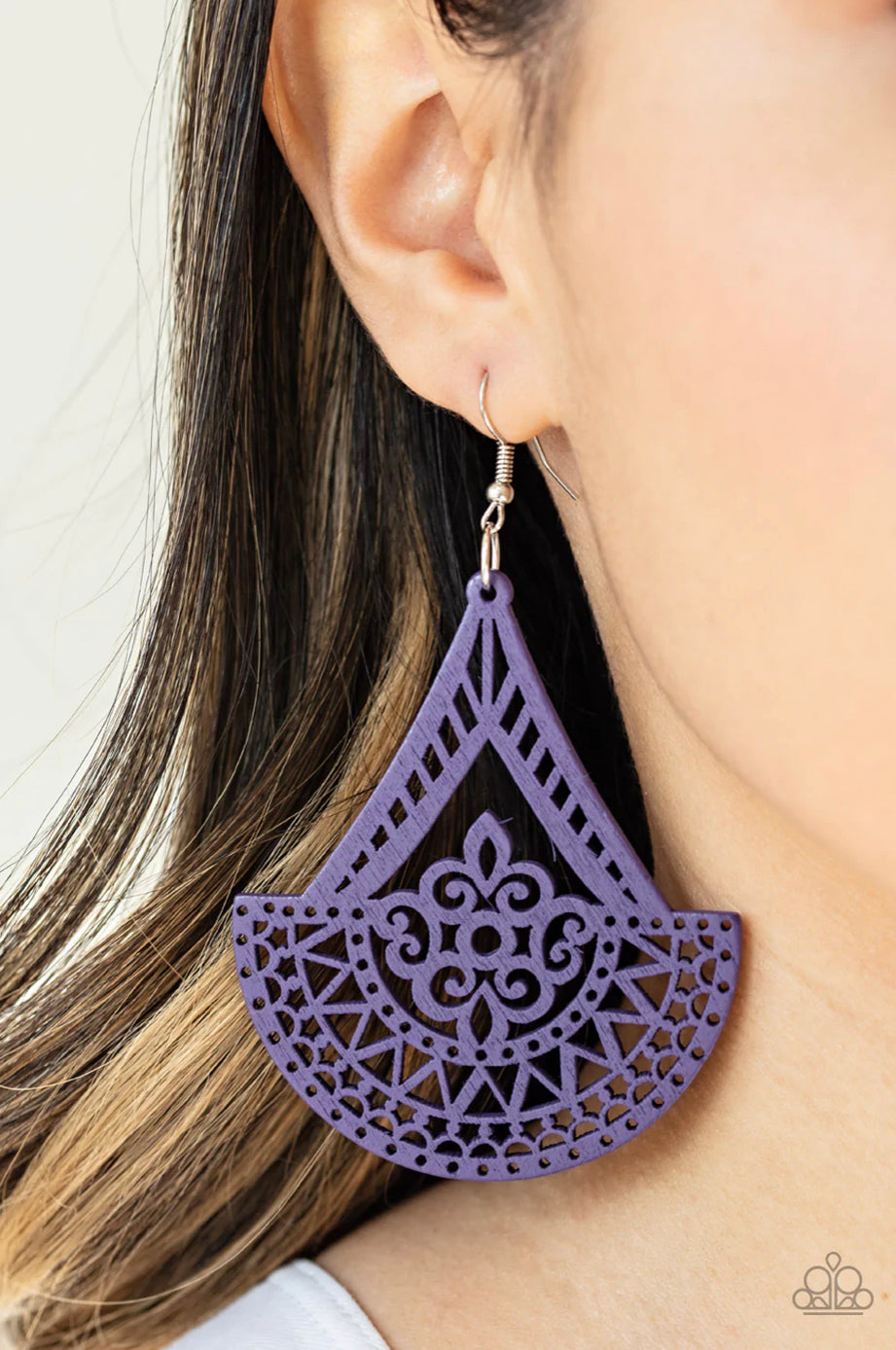 Tiki Sunrise - Purple Earrings