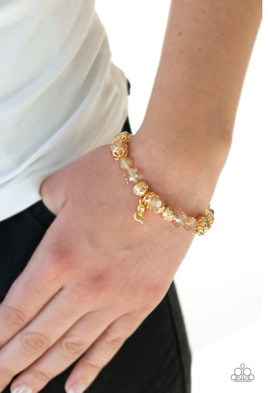 Right On The Romance - Gold Bracelet