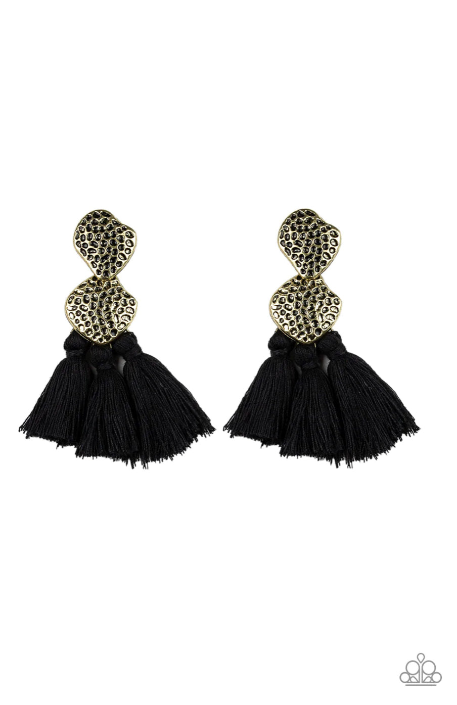 Tenacious Tassel- Black Earrings