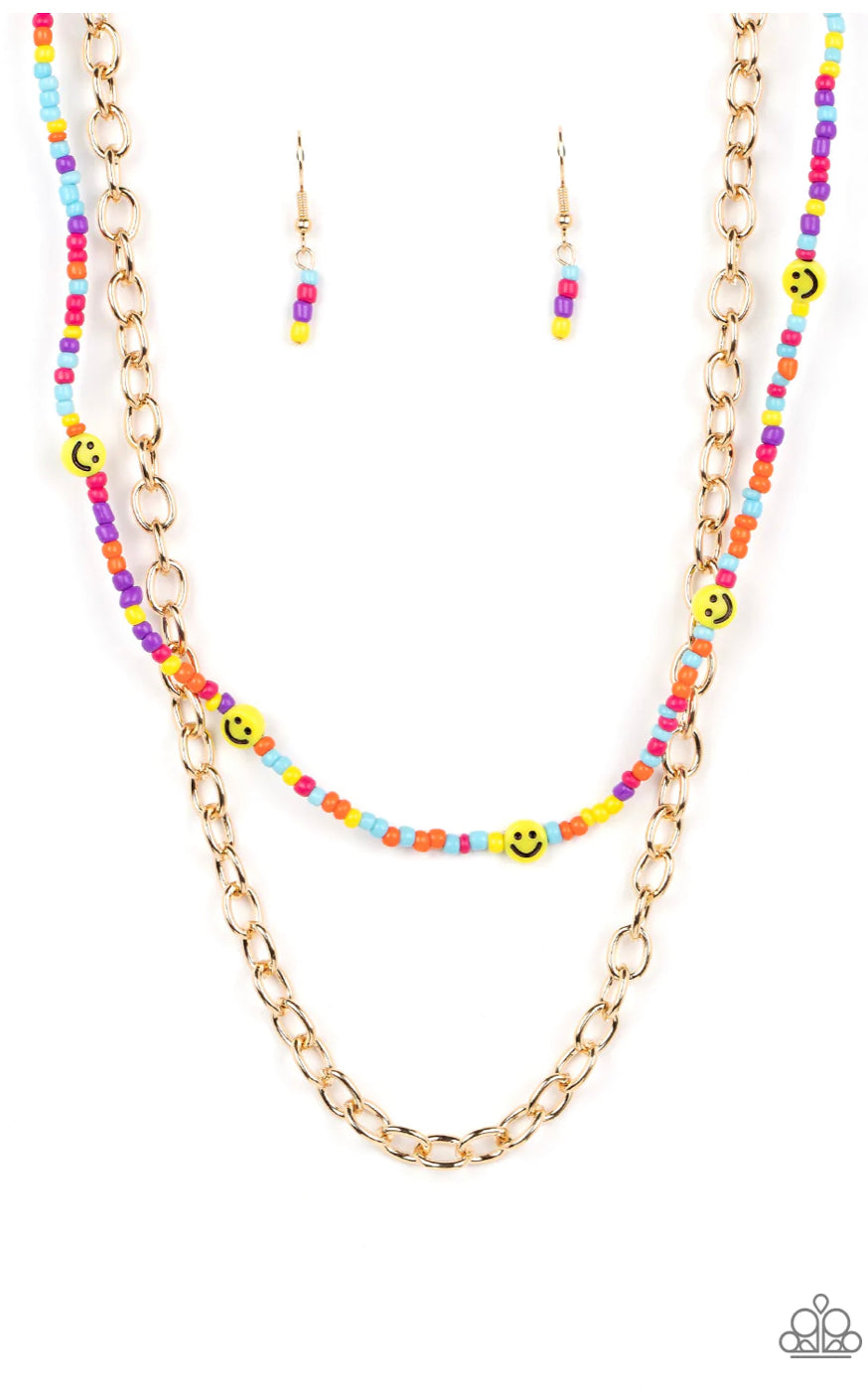 Happy Looks Good on You - Multi Necklace