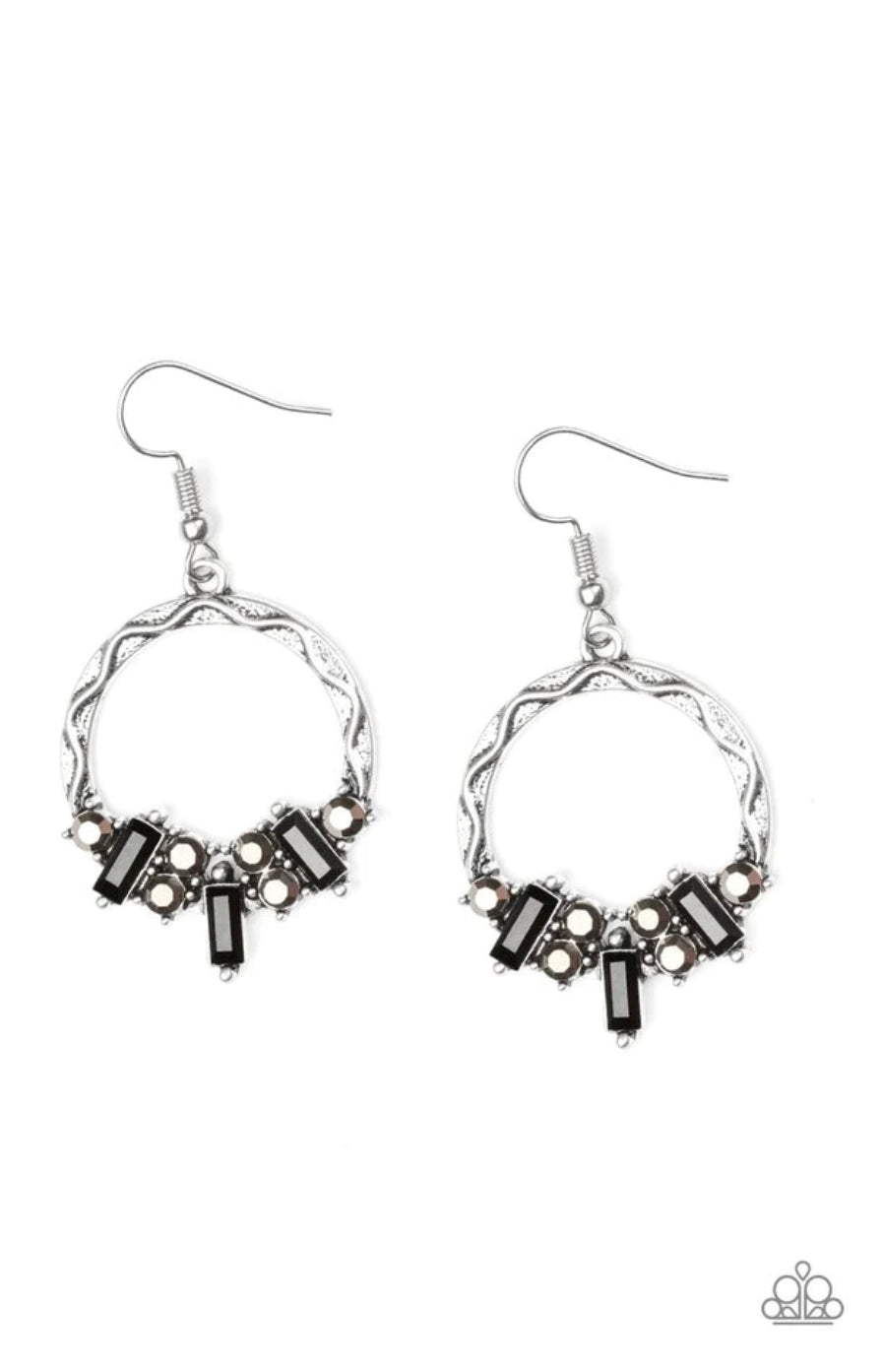 On The Uptrend - Black Earrings