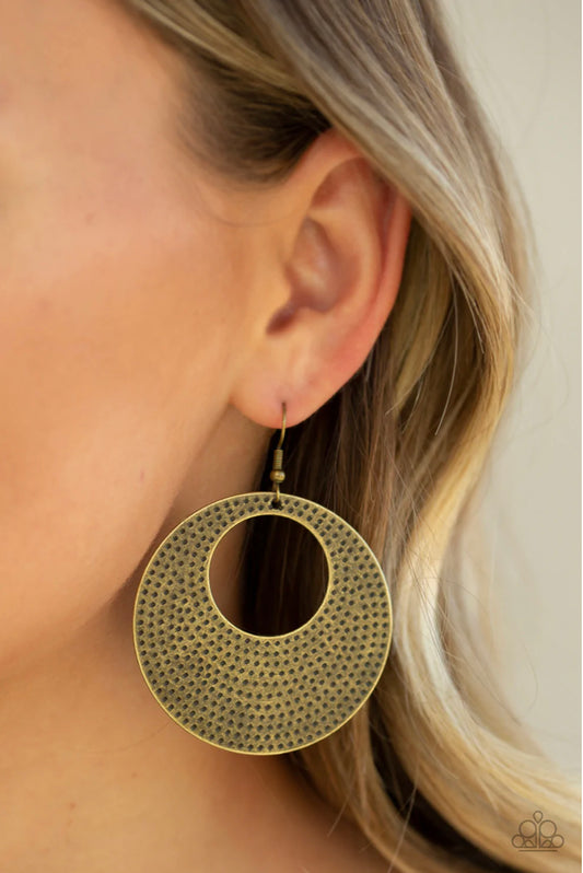 Dotted Delicacy - Brass Earrings