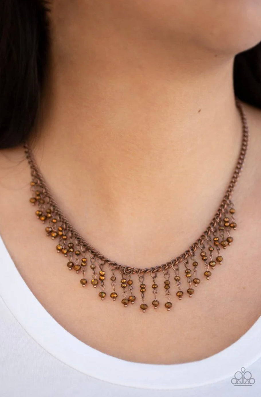 Sporadic Sparkle - Copper Necklace