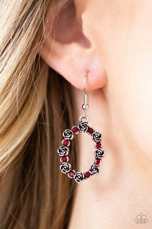 Rosy Royal - Red Earrings