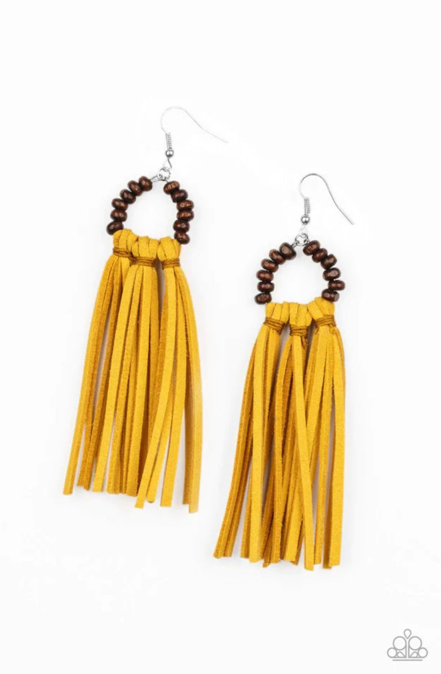 Easy To PerSUEDE - Yellow Earrings