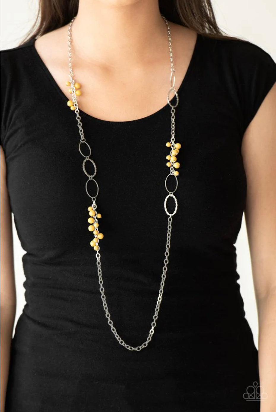 Flirty Foxtrot - Yellow Necklace