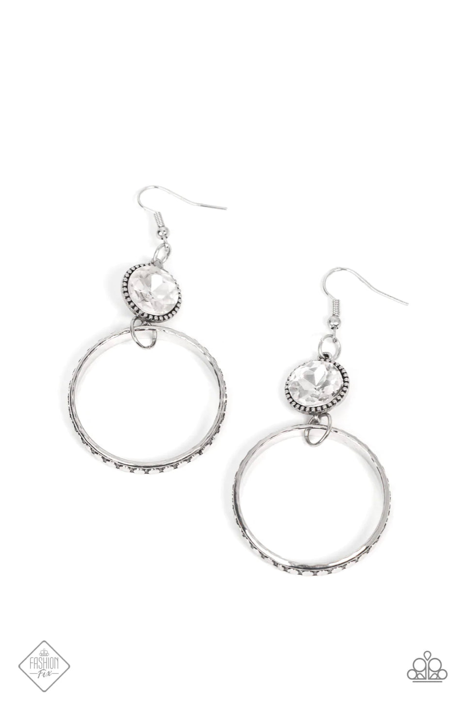 Standalone Sparkle - White Earrings