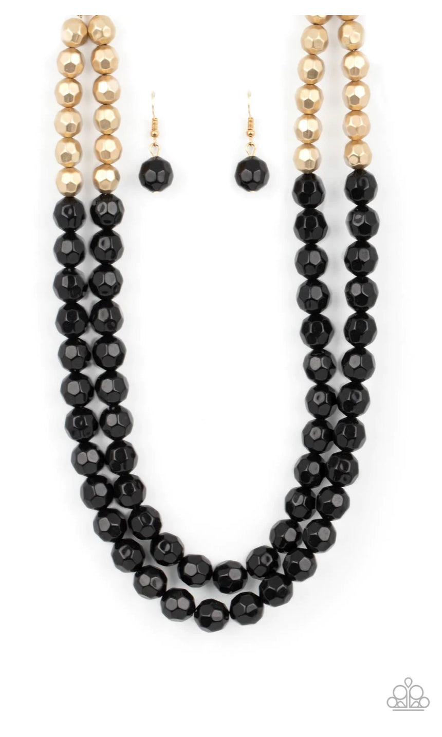 Greco Getaway - Black Necklace