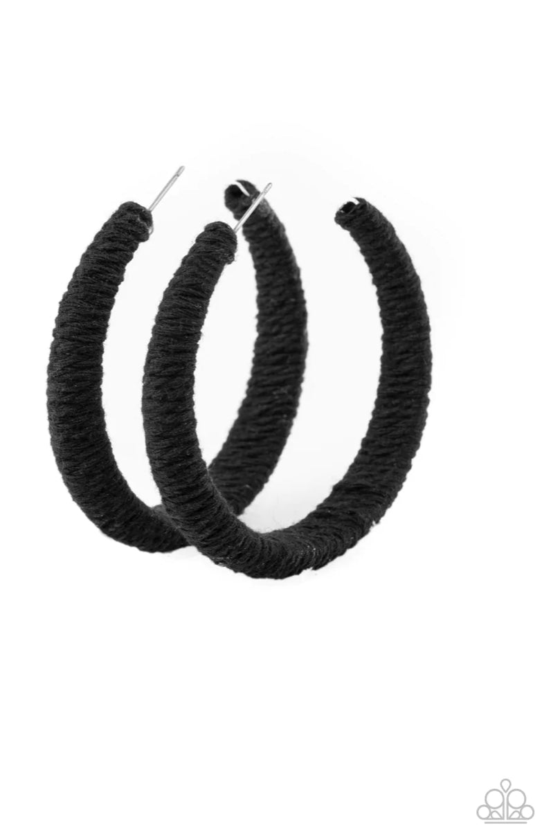 TWINE and Dine - Black Earrings