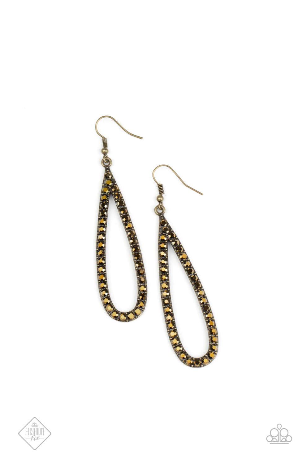 Glitzy Goals - Brass Earrings