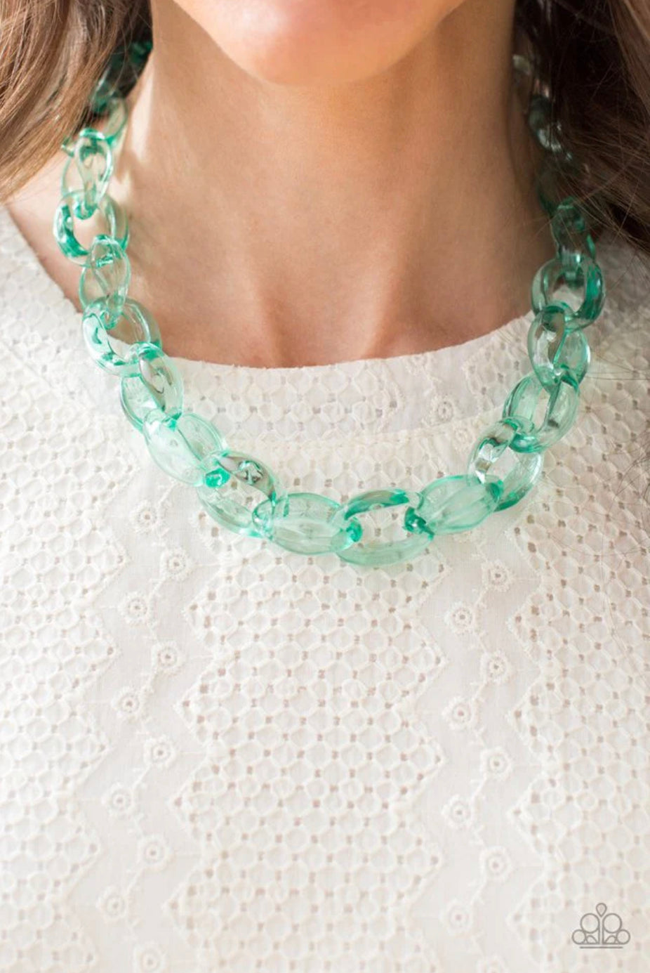 Ice Queen - Green Necklace