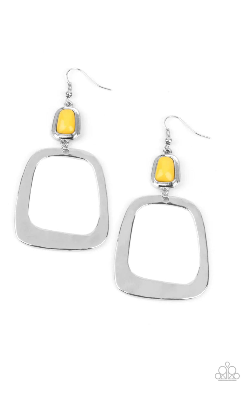 Material Girl - Yellow Earrings