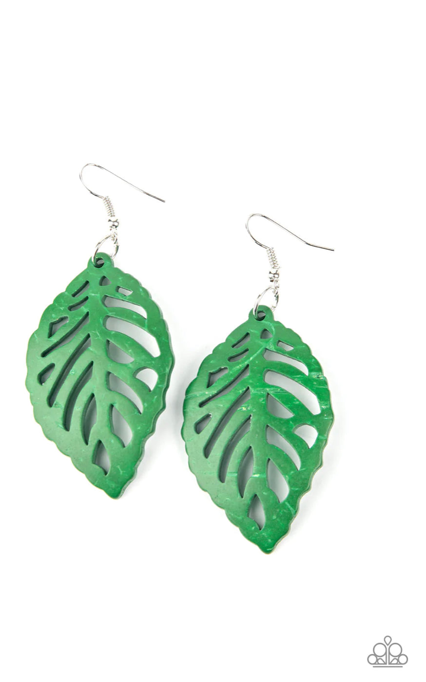 LEAF 'Em Hanging - Green Earrings