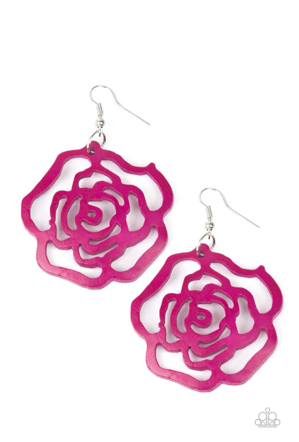 Island Rose - Pink Earrings