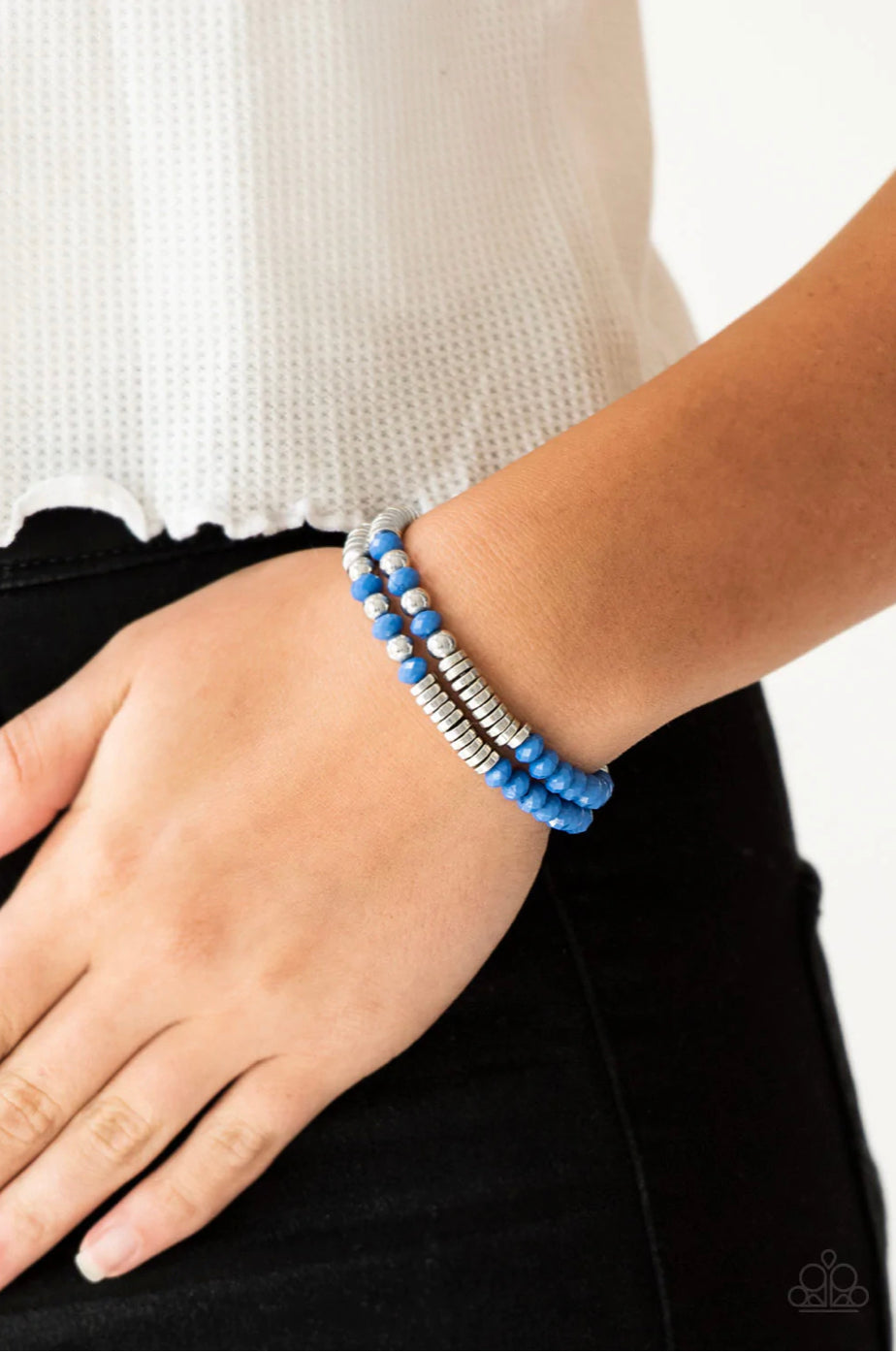 Downright Dressy - Blue Bracelet