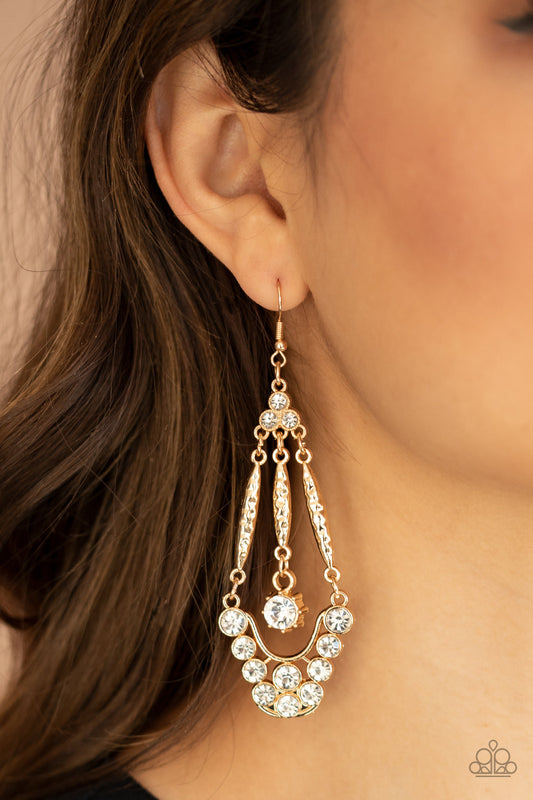 High-Ranking Radiance - Gold Earrings