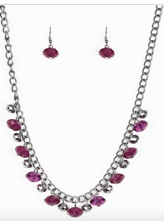 Runway Rebel - Purple Necklace