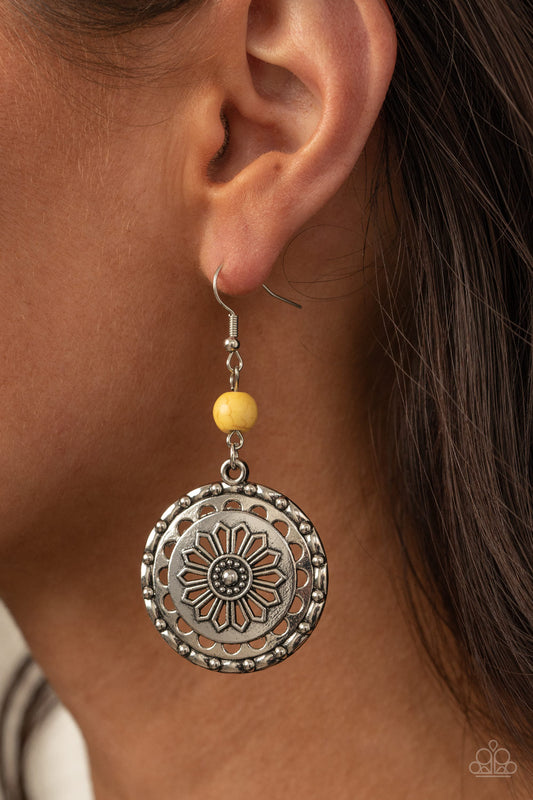 Flowering Frontiers  - Yellow Earrings