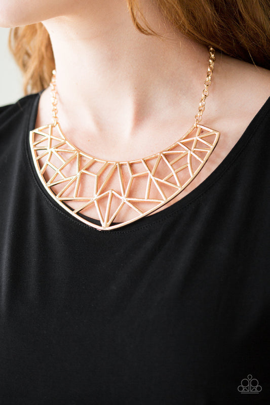 Strike While Haute - Gold Necklace