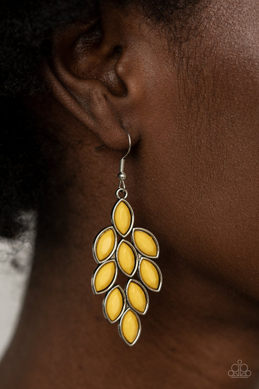 Flamboyant Foliage - Yellow Earrings