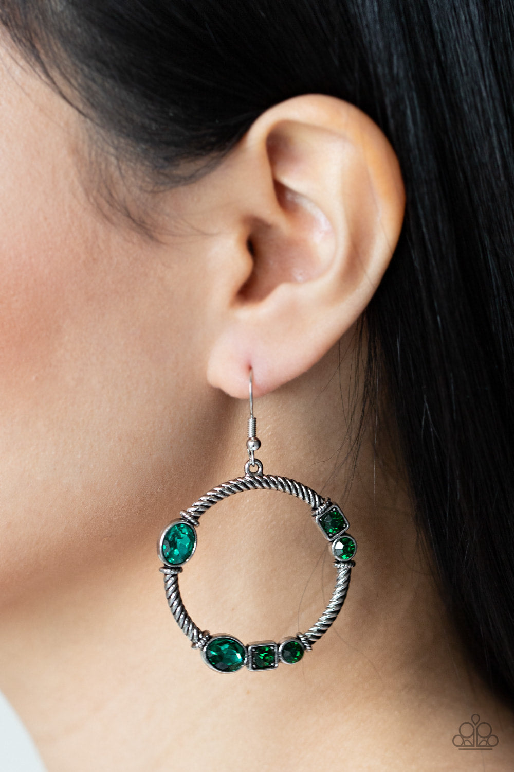 Glamorous Garland - Green Earrings