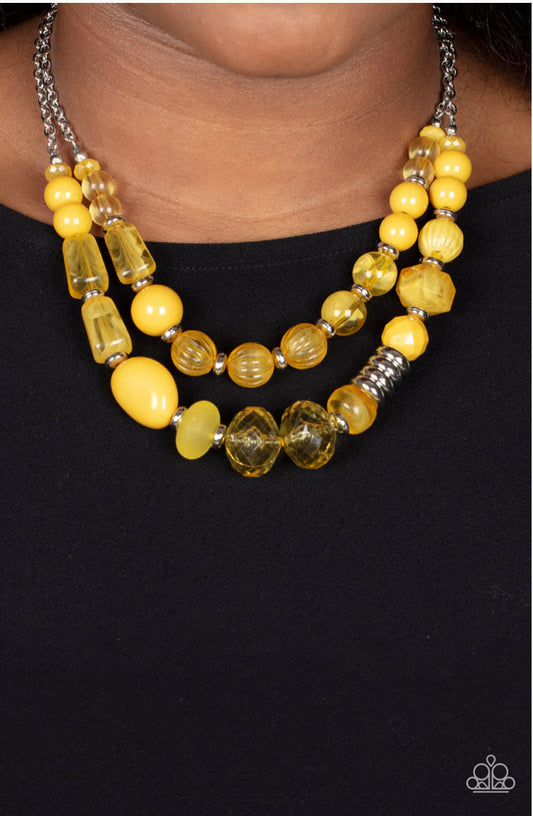 Pina Colada Paradise - Yellow Necklace