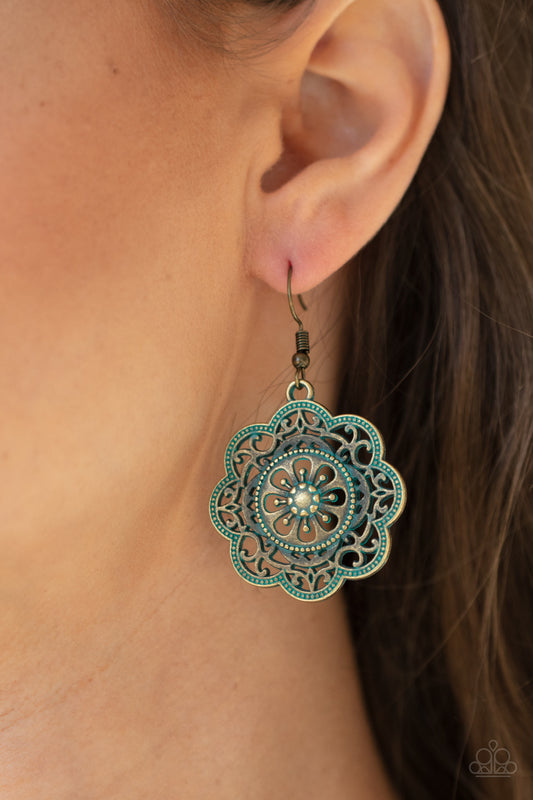 Western Mandalas - Brass Earrings